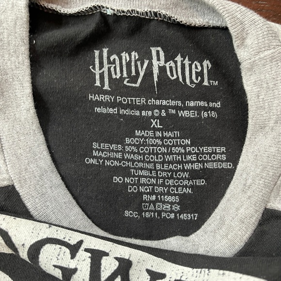 Harry Potter Hogwarts 3/4 Sleeve Licensed Baseball Tee 100% Cotton Youth XL - Picture 3 of 6